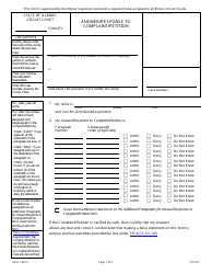 Form AR-A1403.3 Answer/Response to Complaint/Petition - Illinois