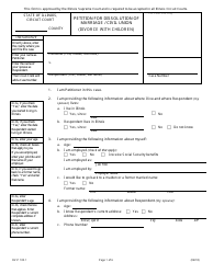 Document preview: Form DV-P105.1 Petition for Dissolution of Marriage / Civil Union (Divorce With Children) - Illinois