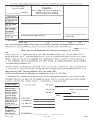 Form DV-SU113.4 Summons Petition for Dissolution of Marriage/Civil Union - Illinois