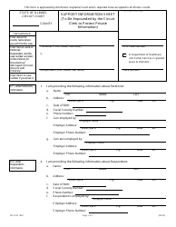 Document preview: Form DV-CSIS128.1 Support Information Sheet - Illinois