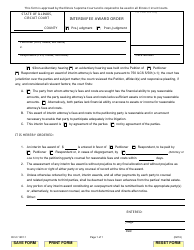 Document preview: Form DV-O120.1 Interim Fee Award Order - Illinois