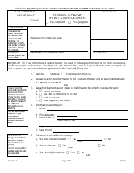 Form DV-A120.2 Financial Affidavit (Family &amp; Divorce Cases) - Illinois