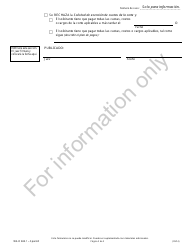 Formulario WA-O604.1 Orden De Exencion De Cuotas De La Corte - Illinois (Spanish), Page 2