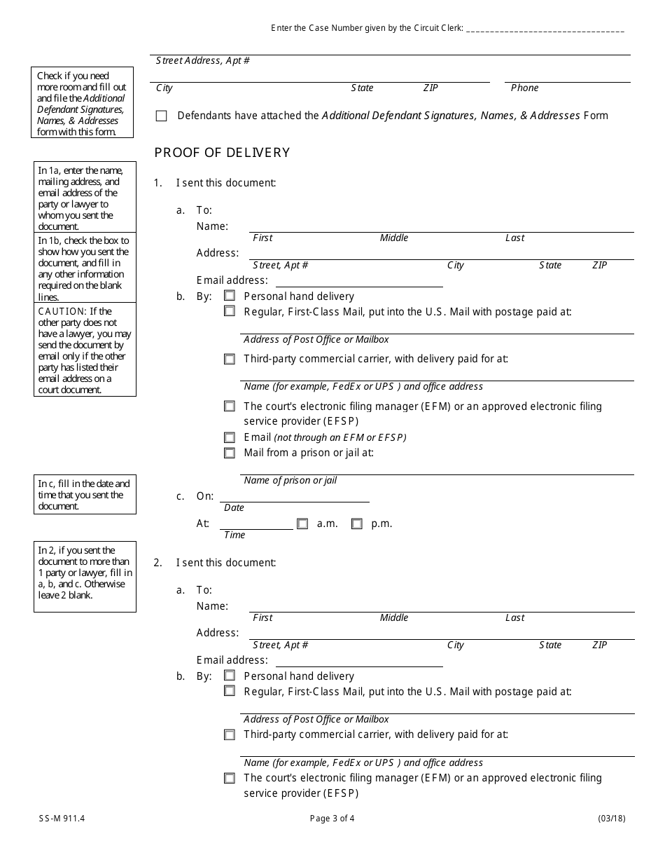 Form SS-M911.4 Motion to Stay Foreclosure Sale - Illinois, Page 3