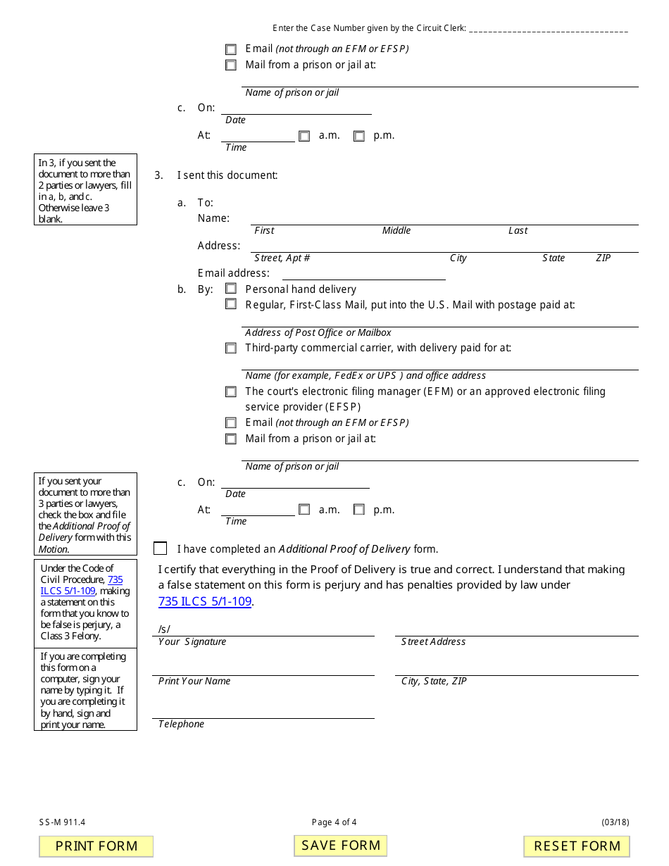 Form SS-M911.4 Motion to Stay Foreclosure Sale - Illinois, Page 4
