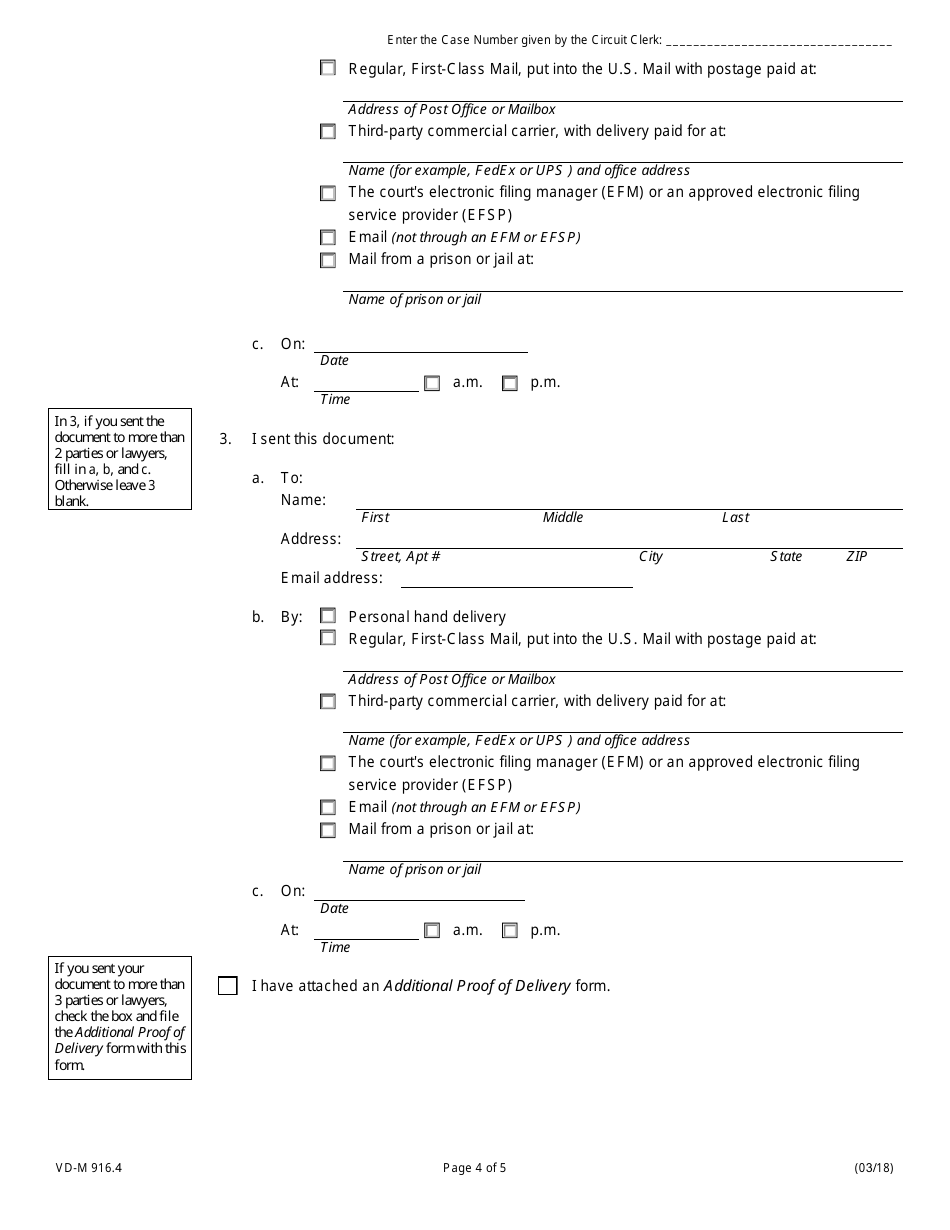Form VD-M916.4 Motion to Vacate Default Judgment of Foreclosure - Illinois, Page 4