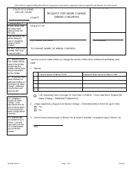 Document preview: Form NCM-R2003.2 Request for Name Change (Minor Children) - Illinois