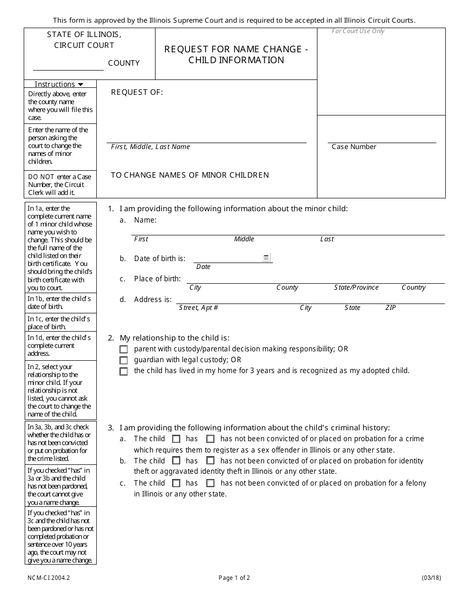 Form NCM-CI2004.2 - Fill Out, Sign Online and Download Fillable PDF ...