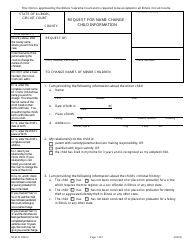 Form NCM-CI2004.2 Request for Name Change - Child Information - Illinois