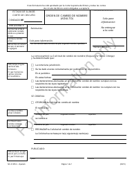 Document preview: Formulario NC-O305.2 Orden De Cambio De Nombre (Adulto) - Illinois (Spanish)