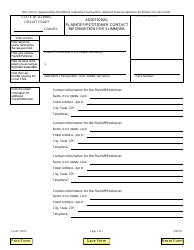 Document preview: Form SU-AP1505.1 Additional Plaintiff/Petitioner Contact Information for Summons - Illinois