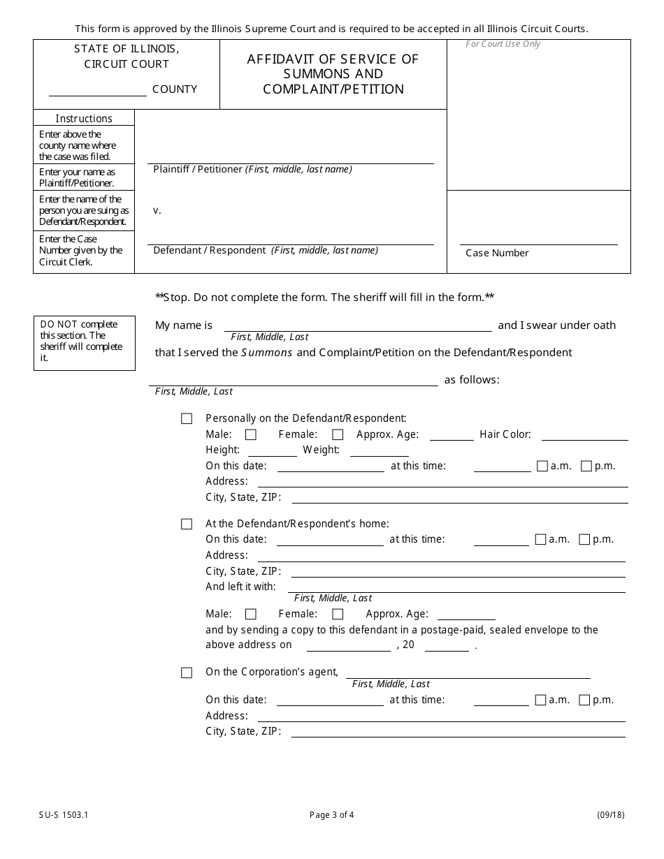 Form SU-S1503.1 Summons - Illinois, Page 3