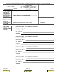 Document preview: Form SU-AD1504.1 Additional Defendant/Respondent Contact Information for Summons - Illinois