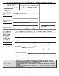 Document preview: Form SC-C3003.1 Citation to Discover Assets to Debtor's Employer - Illinois