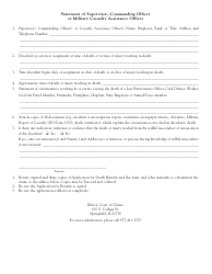 Form CC92 Application for Death Benefits Pursuant to Line of Duty Compensation Act - Illinois, Page 4