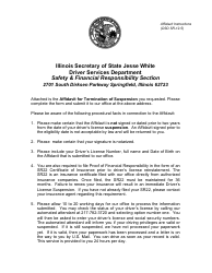 Document preview: Form DSD SR-12.5 Affidavit for Termination of Suspension Imposed Under Section 7-211 - Illinois