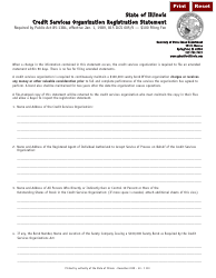 Form I-220 Credit Services Organization Registration Statement - Illinois