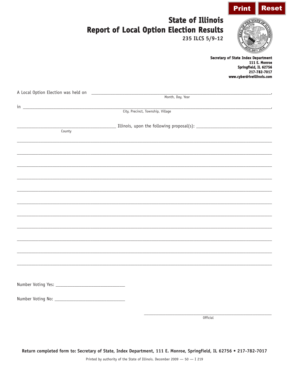 Form I219 Fill Out Sign Online And Download Fillable Pdf Illinois Templateroller 2863