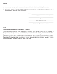 Form LLC-5.25 Articles of Amendment - Illinois, Page 2