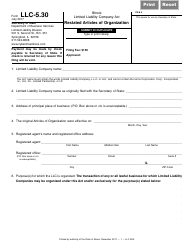 Document preview: Form LLC-5.30 Restated Articles of Organization - Illinois