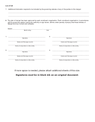 Form LLC-37.25 Articles of Merger - Illinois, Page 2