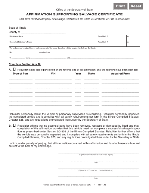 Form RT11.16  Printable Pdf