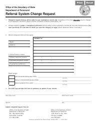 Document preview: Form Per D188.2 Referral System Change Request - Illinois