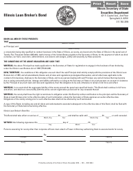 Document preview: Form SEC325.2 Illinois Loan Broker's Bond - Illinois