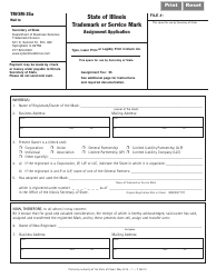 Document preview: Form C248.10 (TM/SM-35A) Trademark or Service Mark Assignment Application - Illinois