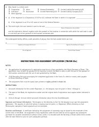 Form C248.10 (TM/SM-35A) Trademark or Service Mark Assignment Application - Illinois, Page 2