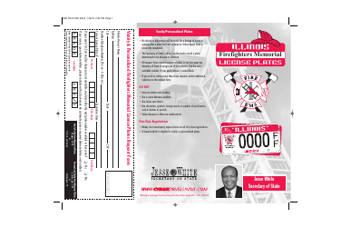 Document preview: Form VSD557.9 Firefighters Memorial License Plates Request Form - Illinois