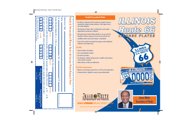 Form VSD642.3 Illinois Route 66 License Plates Request Form - Illinois