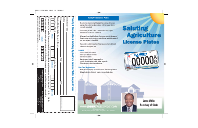 Form VSD717.3 Saluting Agriculture License Plates Request Form - Illinois