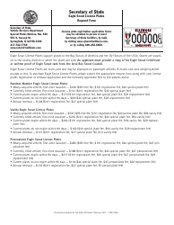 Form VSD746 Eagle Scout License Plates Request Form - Illinois