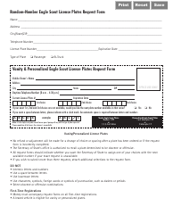 Form VSD746 Eagle Scout License Plates Request Form - Illinois, Page 2
