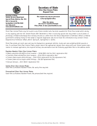 Document preview: Form VSD765 Silver Star License Plates Request Form - Illinois