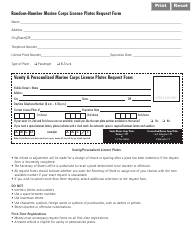 Form VSD761 Marine Corps License Plates Request Form - Illinois, Page 2