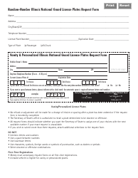 Form VSD759 Illinois National Guard License Plates Request Form - Illinois, Page 2