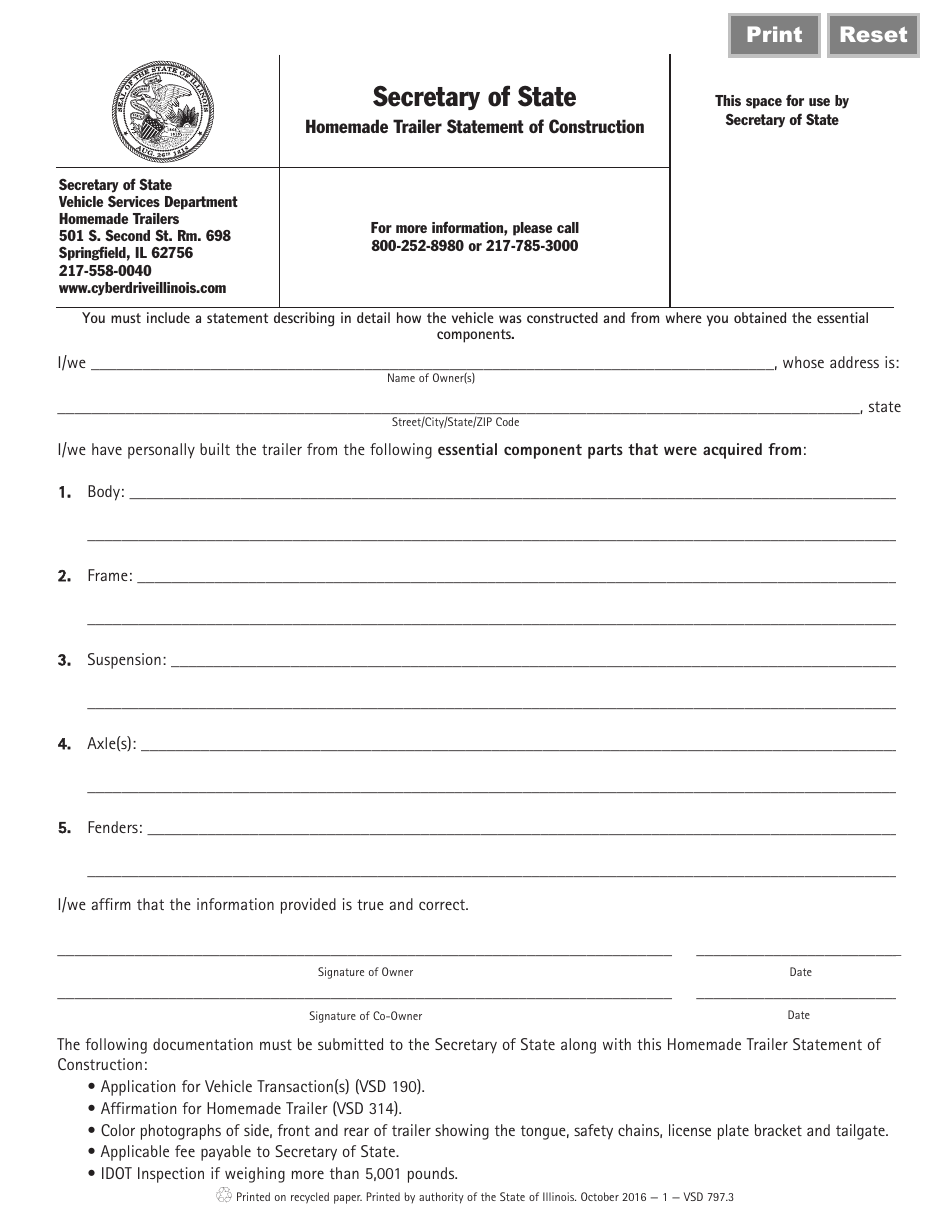 Form VSD797.3 Fill Out, Sign Online and Download Fillable PDF