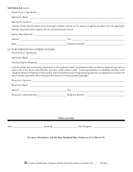 Form VSD820.1 Certification for Hearing Impaired License Plates - Illinois, Page 2