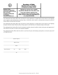 Document preview: Form VSD846 Affirmation for Use and Condition of Expanded-Use Antique Vehicle - Illinois