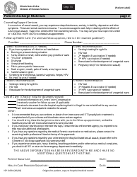 Form ISP6-004 Patient Discharge Materials - Illinois, Page 2