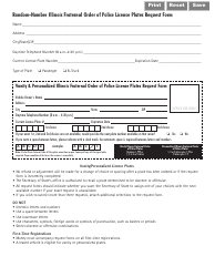 Form VSD833 Illinois Fraternal Order of Police License Plates Request Form - Illinois, Page 2