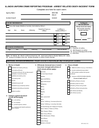 Document preview: Form ISP2-426 Arrest Related Death Incident Form - Illinois Uniform Crime Reporting Program - Illinois