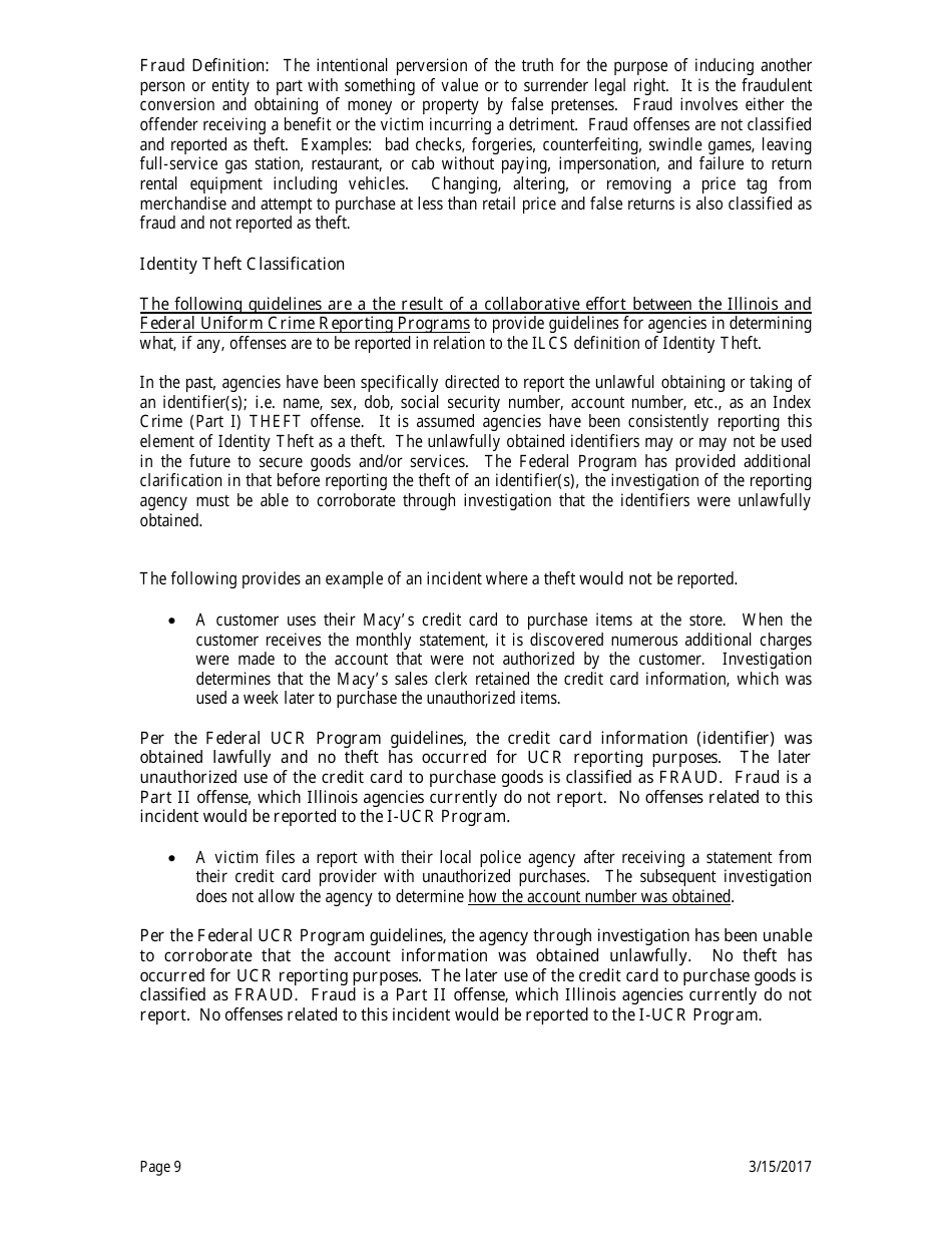 Form ISP2-423C Monthly Index Crime Form - Uniform Crime Reporting Program - Illinois, Page 10