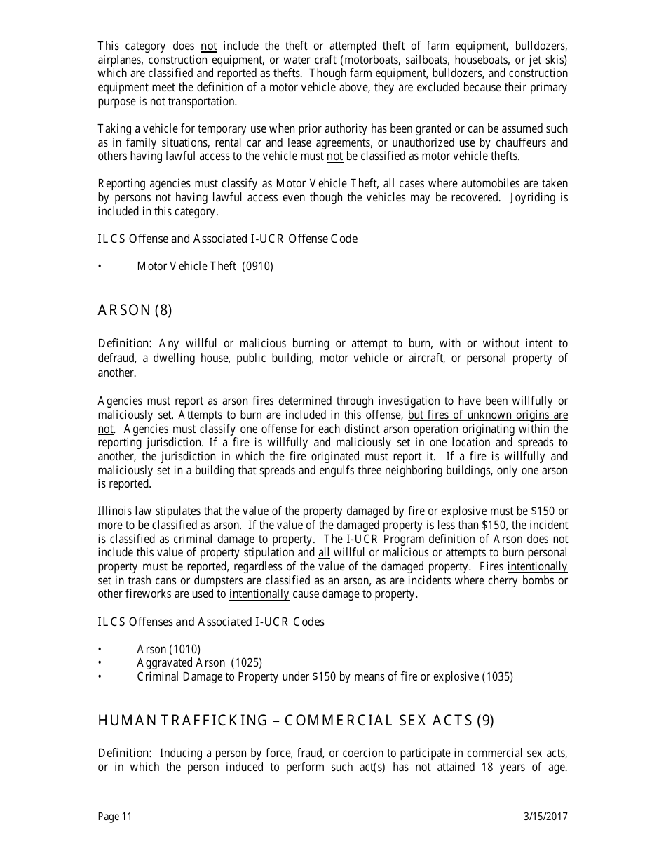 Form ISP2-423C Monthly Index Crime Form - Uniform Crime Reporting Program - Illinois, Page 12