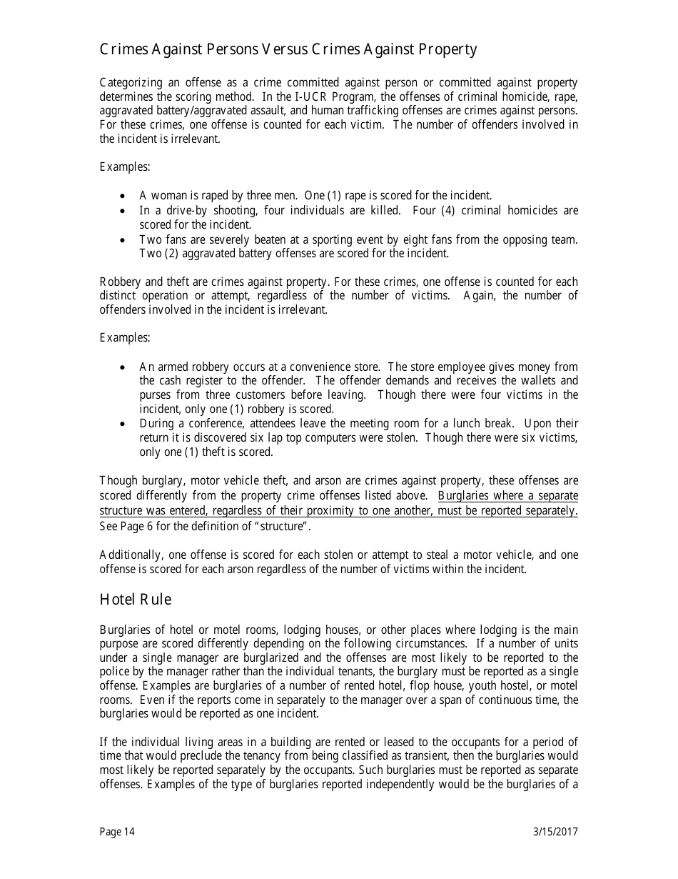 Form ISP2-423C Monthly Index Crime Form - Uniform Crime Reporting Program - Illinois, Page 15