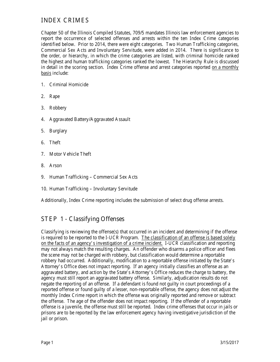 Form ISP2-423C Monthly Index Crime Form - Uniform Crime Reporting Program - Illinois, Page 2