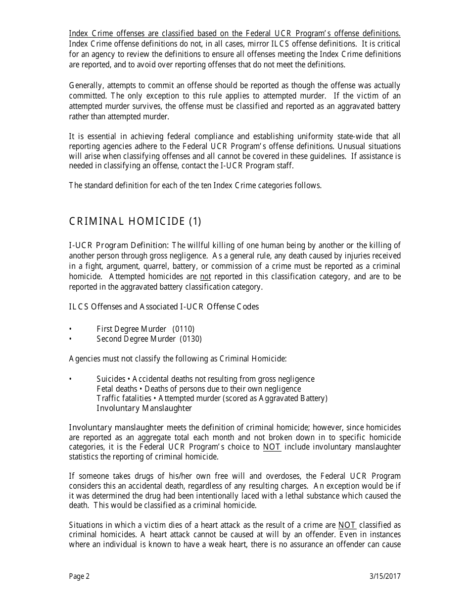 Form ISP2-423C Monthly Index Crime Form - Uniform Crime Reporting Program - Illinois, Page 3