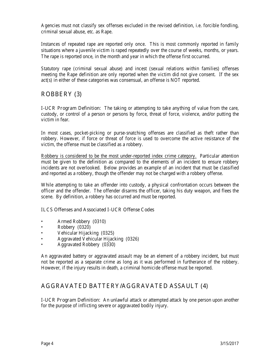 Form ISP2-423C Monthly Index Crime Form - Uniform Crime Reporting Program - Illinois, Page 5